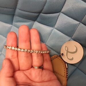 Touch Crystal golden crystal stretch bracelet